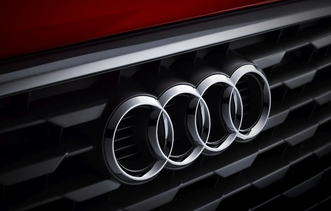 Фото обои Audi, Эмблема, Red, Rings, Logo