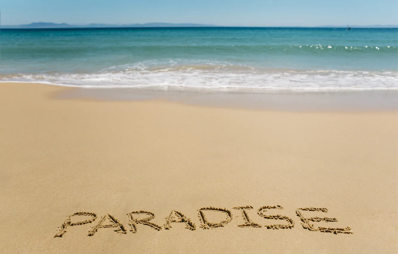 Фото обои песок, море, волны, пляж, лето, summer, beach, sea, ocean, seascape, sand, wave, paradise