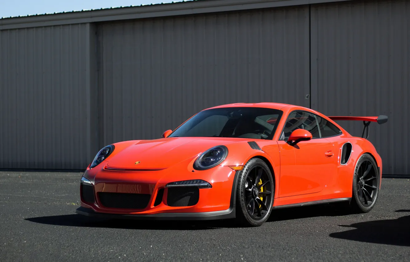 Фото обои Porsche, Orange, GT3RS, 991