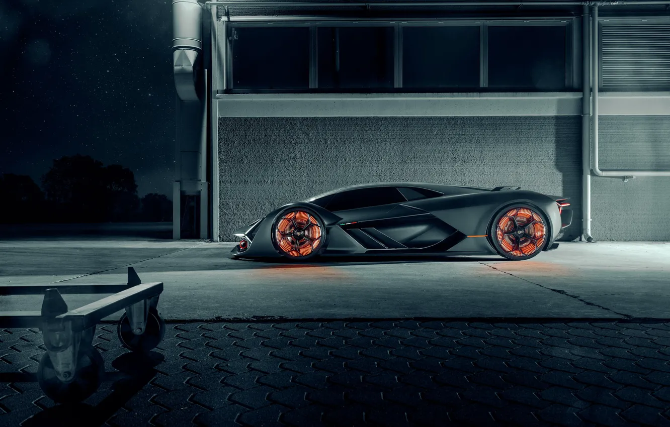 Фото обои Lamborghini, Light, Side, Hypercar, Terzo Millennio
