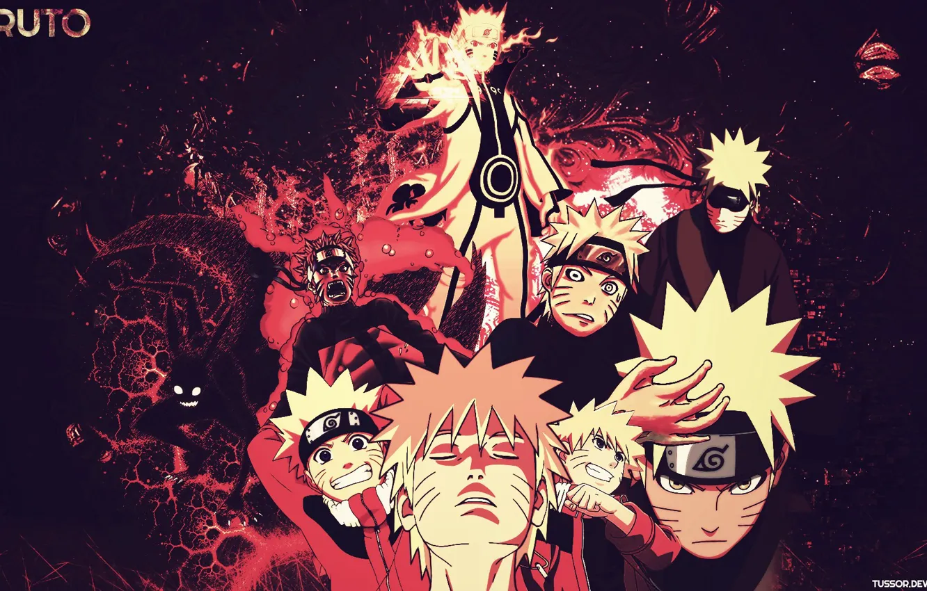 Фото обои anime, Naruto Shippuuden, Kyuubi, Uzumaki Naruto, Jinchuuriki