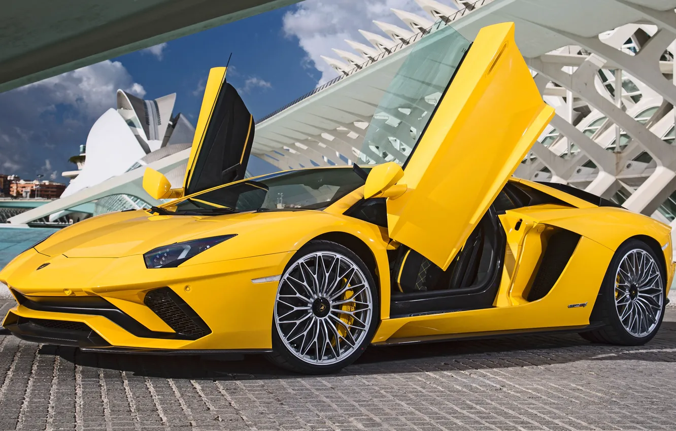 Фото обои Lamborghini, суперкар, Aventador, ламборгини, авентадор