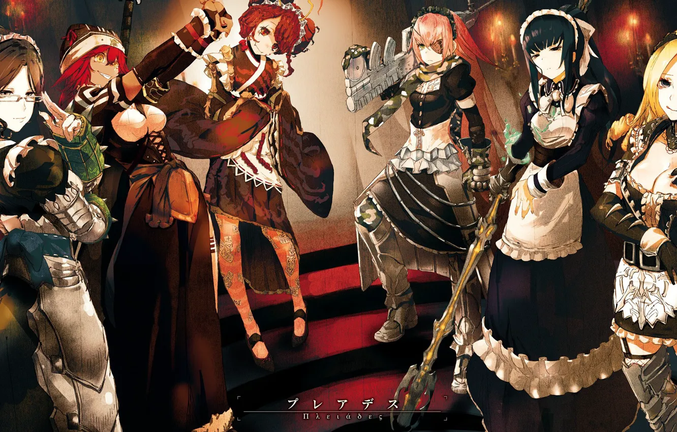 Фото обои оружие, девушки, аниме, арт, overlord, владыка