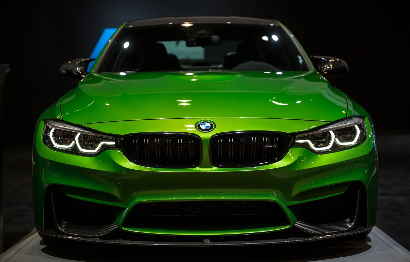 Фото обои BMW, Light, Green, Front, Face, Sight, LED, F81