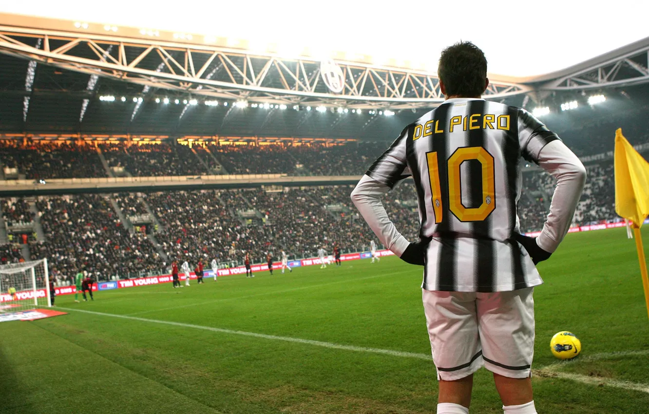 Фото обои стадион, Juventus, угловой, Del-Piero