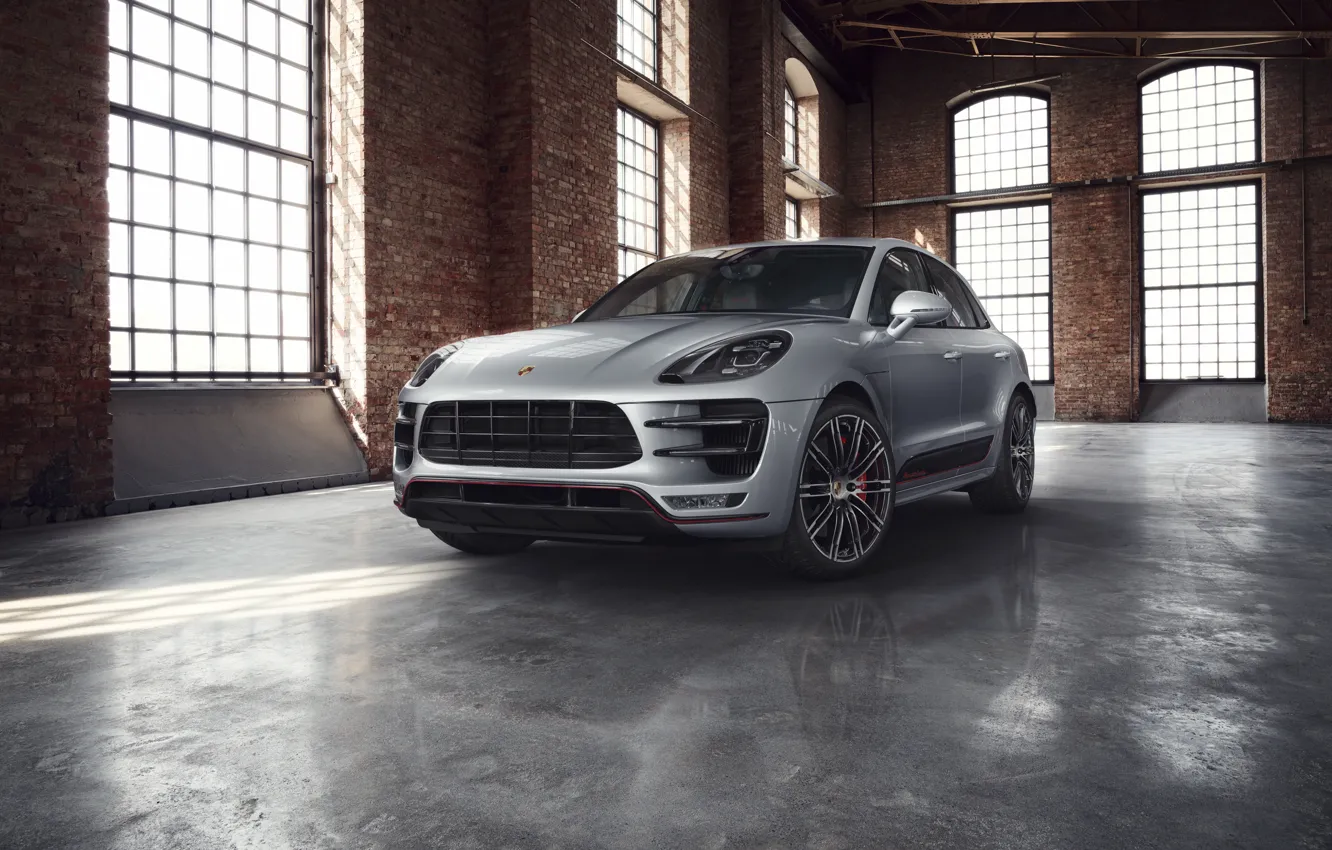 Фото обои серый, окна, Porsche, помещение, Macan Turbo, Exclusive Performance Edition