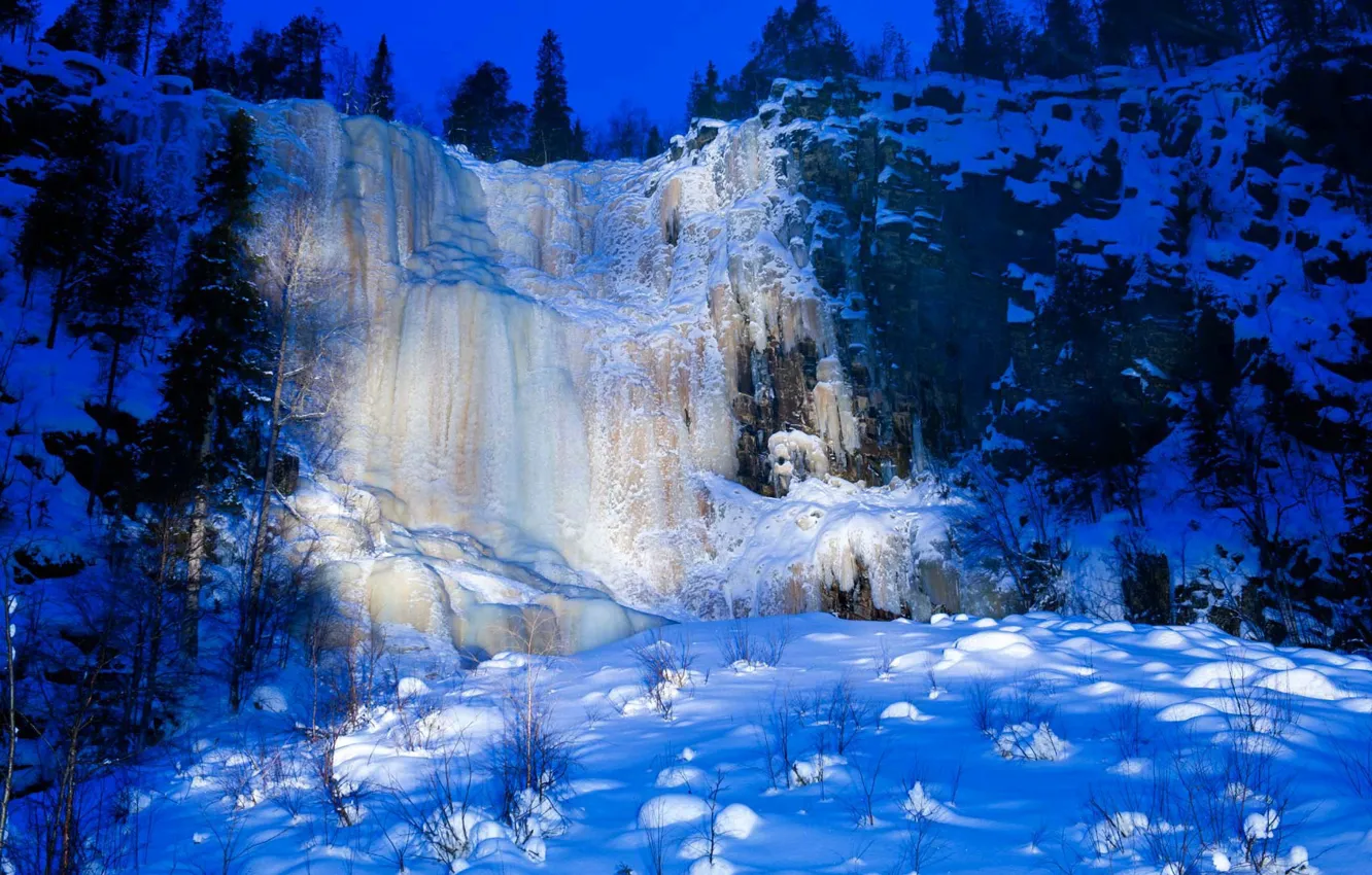 Зима Фото Водопад