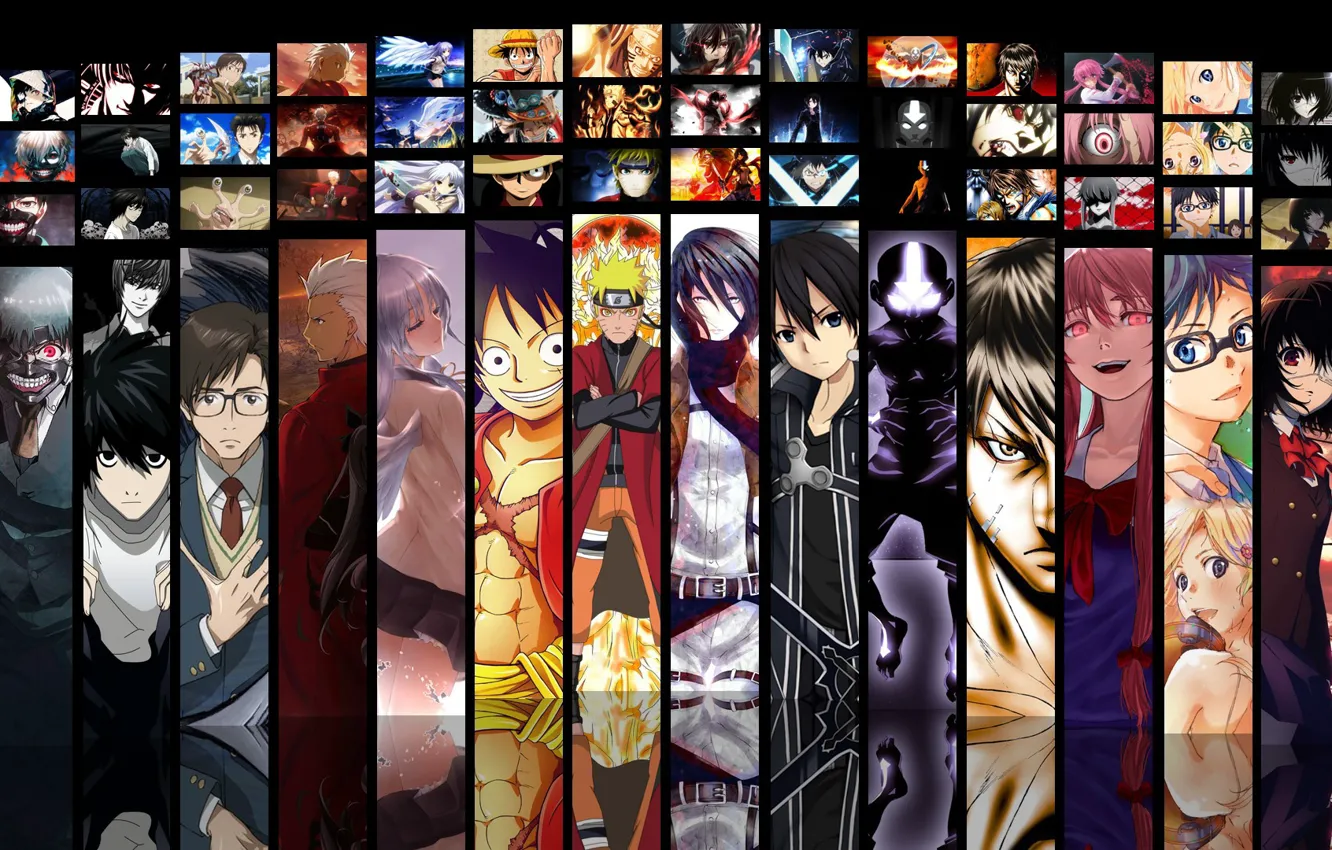 Фото обои game, Death Note, Naruto, Anime, Fate/Stay Night, One Piece, pirate, alien, crossover, ninja, asian, Angel …