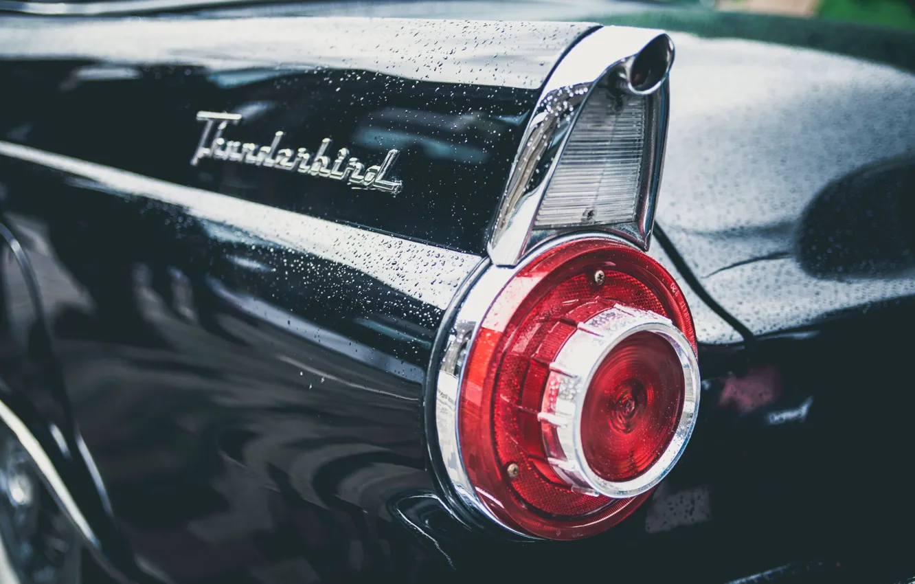Фото обои car, Ford, фара, автомобиль, classic, Thunderbird