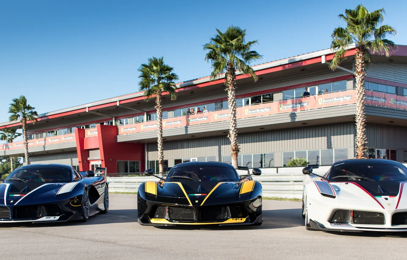 Фото обои Ferrari, Blue, Black, White, Italia, LaFerrari, FXXK