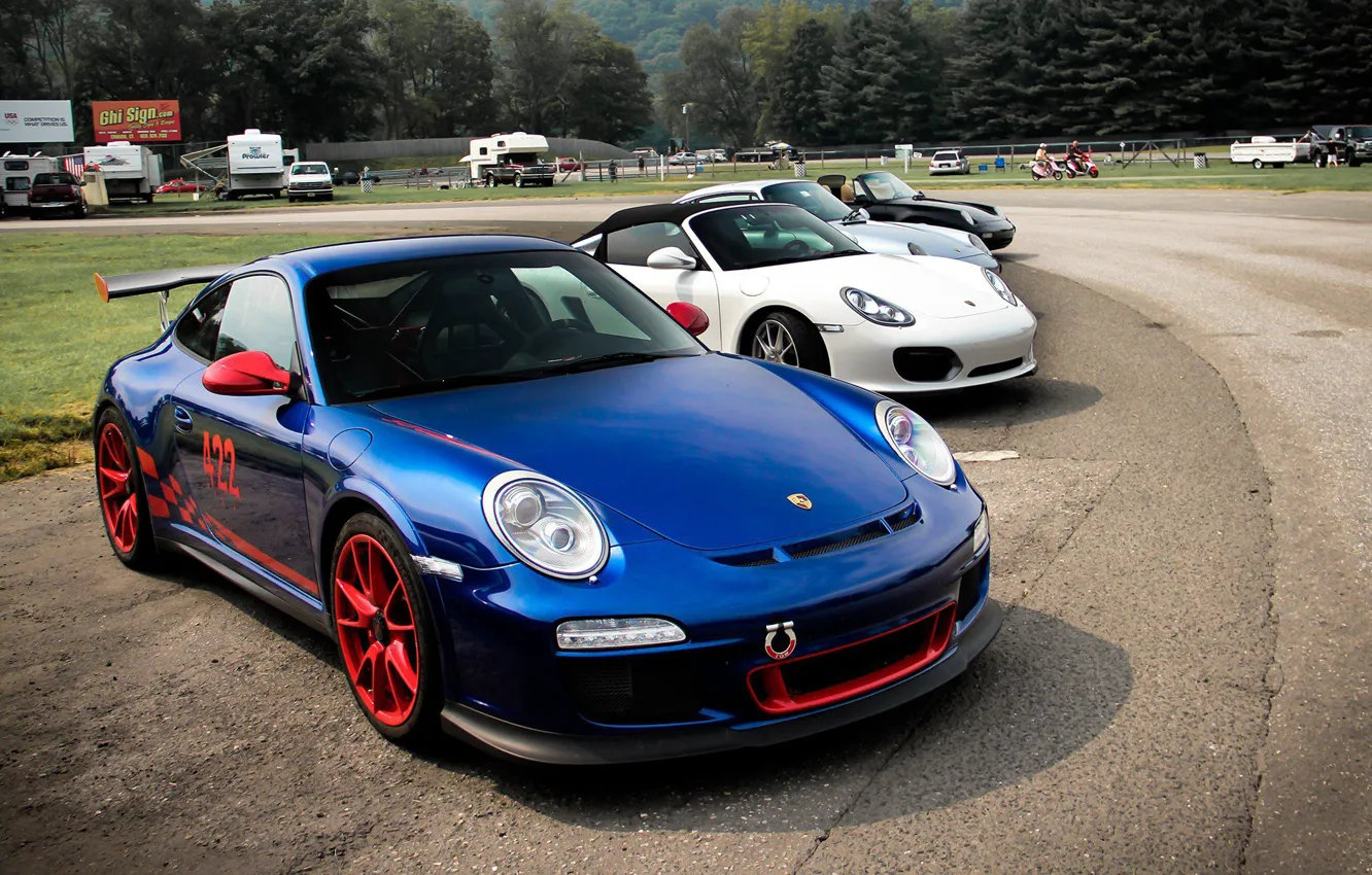 Фото обои Porsche, cars, four
