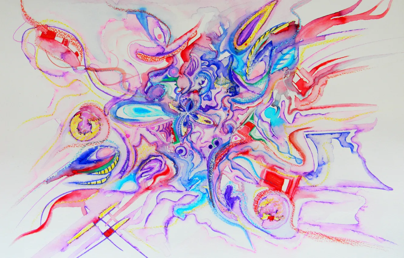 Фото обои масло, Рисунок, пастель, маркеры, гуашь, акрил, гель, Абстракционизм, 2010-2012гг, разноцветная лужа, бумага для пастели. Акварель, …