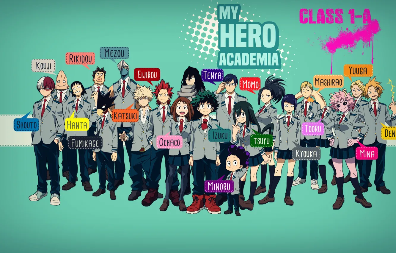 Фото обои аниме, арт, герои, Boku no Hero Academia, Моя геройская академия