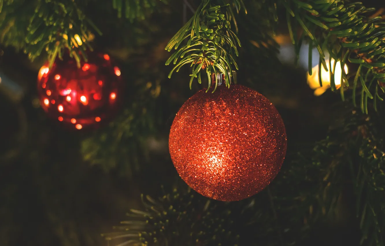 Фото обои праздник, елка, новый год, рождество, шарик, украшение, christmas, new year