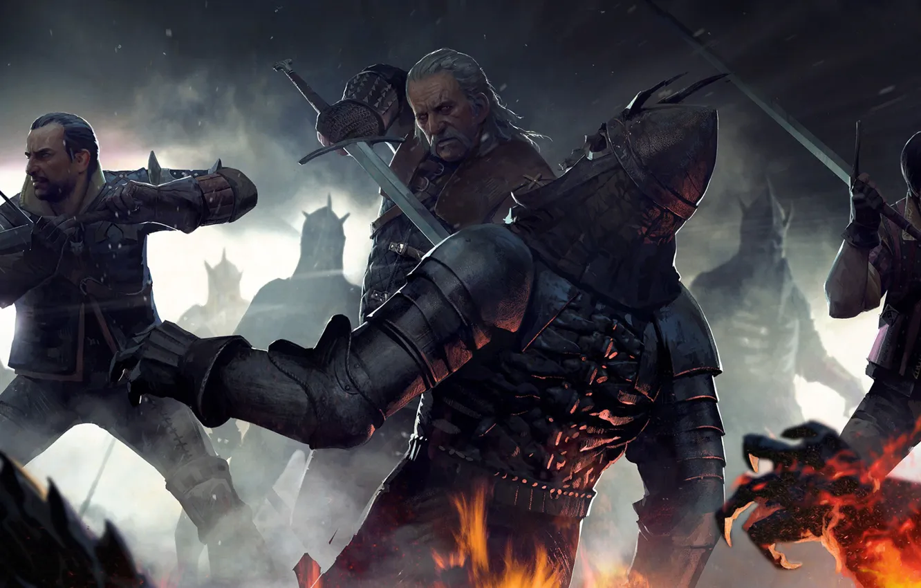 Фото обои Ведьмак, The Witcher, Геральт, CD Projekt RED, The Witcher 3: Wild Hunt, Geralt, Ведьмак 3: …
