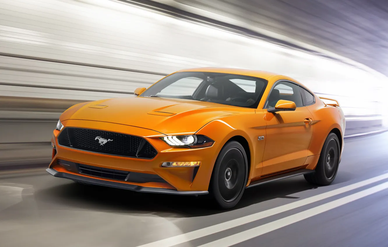 Фото обои Mustang, Ford, Speed, Fastback, 2017