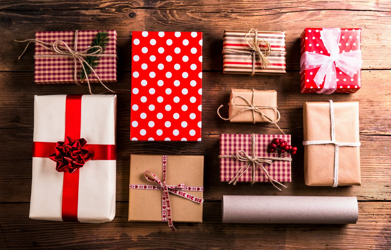Фото обои Новый Год, Рождество, подарки, Christmas, wood, Merry Christmas, Xmas, decoration, gifts, holiday celebration
