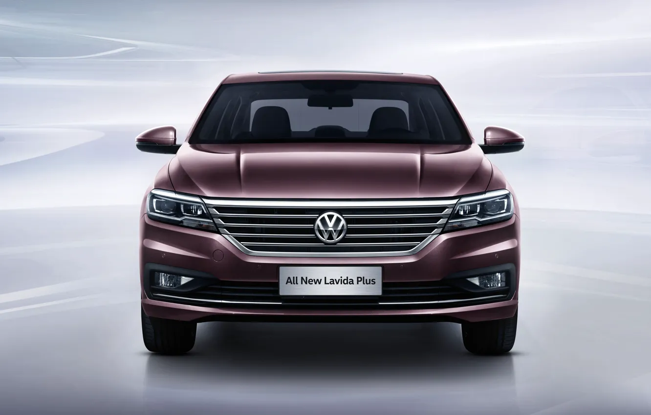 Фото обои Volkswagen, седан, вид спереди, 2018, Plus, Lavida