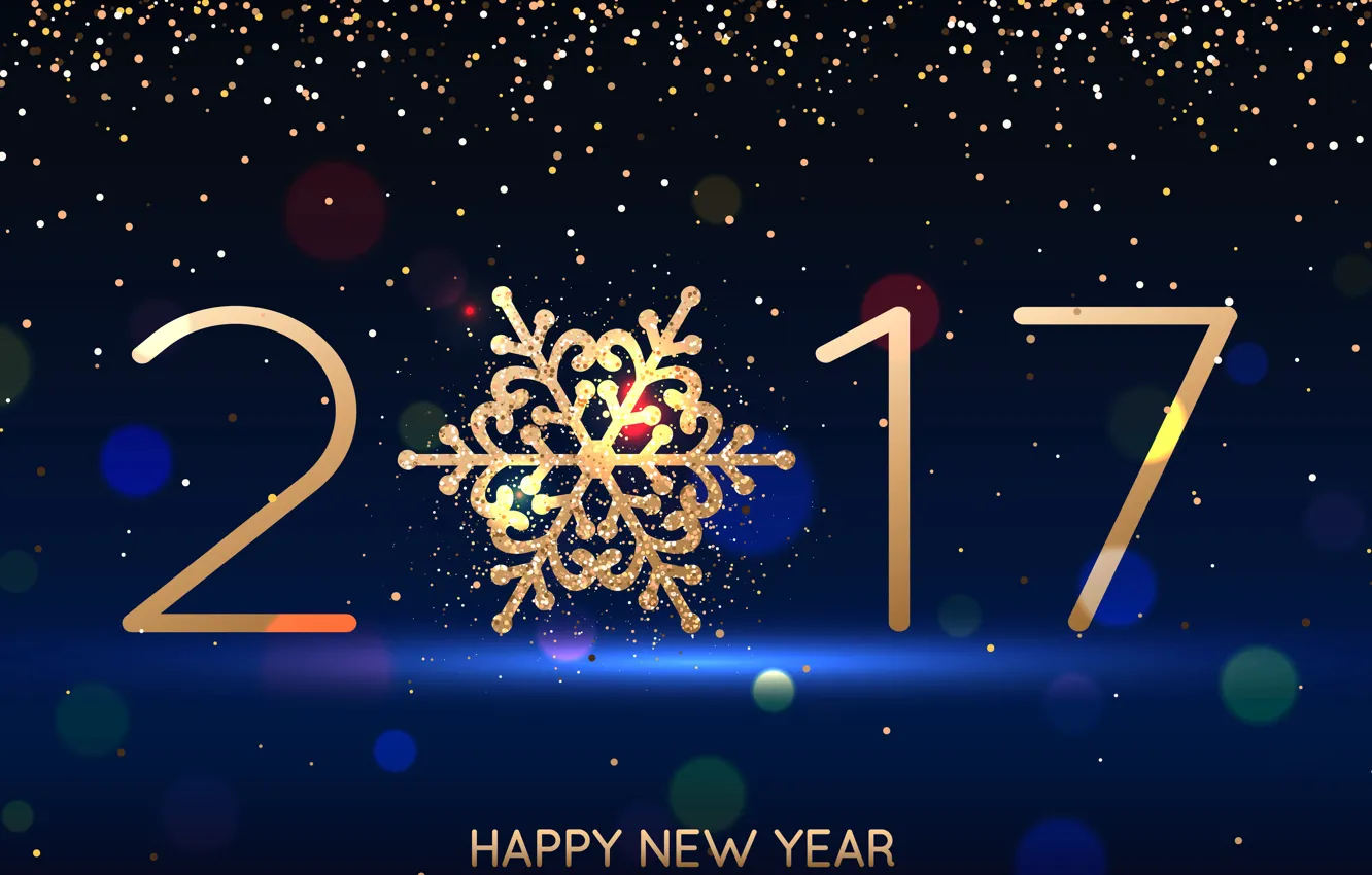 Фото обои Новый Год, new year, happy, blue, decoration, 2017, holiday celebration