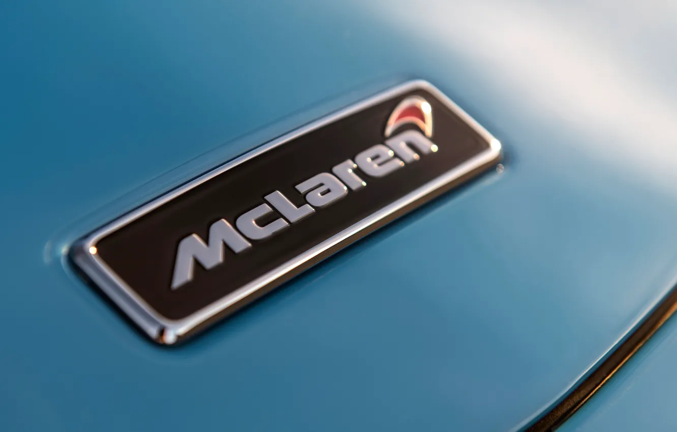 Фото обои McLaren, суперкар, эмблема, logo, 2018, Spider, 570S