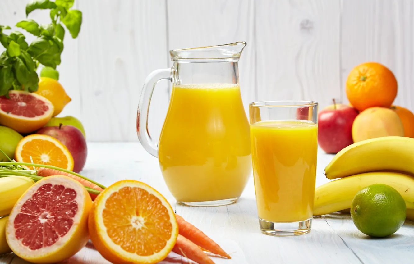 Фото обои сок, цитрус, напиток, фрукты, овощи, морковь