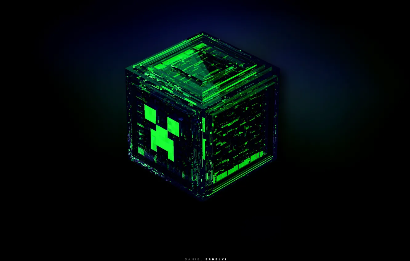 Фото обои взрыв, синий, зеленый, серый, черный, игра, куб, game, minecraft, изумрудный, майнкрафт, крипер, изломы
