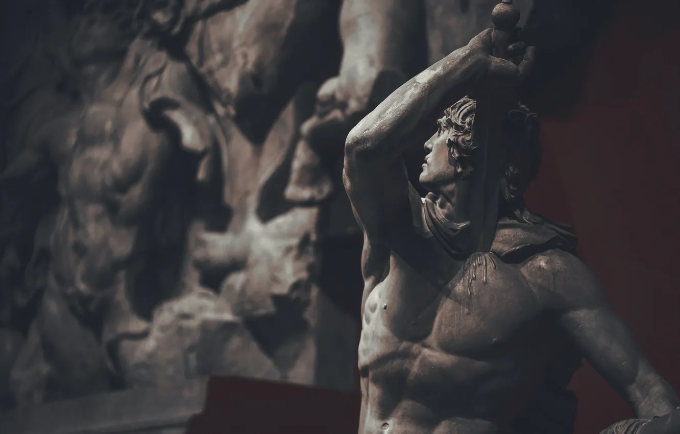 Фото обои меч, Рим, скульптура, The Galatian Suicide, Галл, Национальный музей Рима, Ludovisi Gaul, Галл убивает себя, …