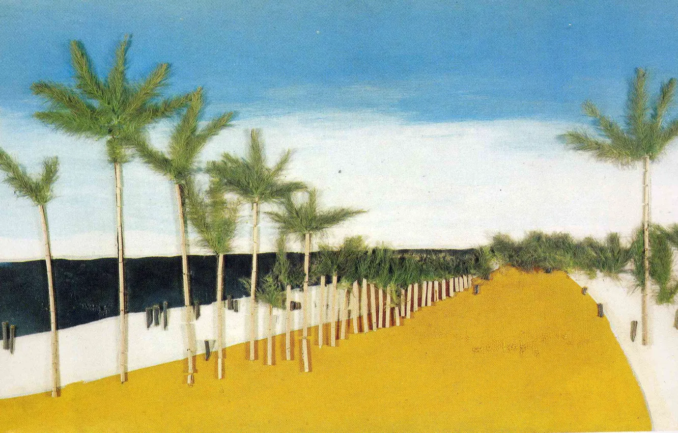 Фото обои пляж, пальмы, Пейзаж, Francis Picabia