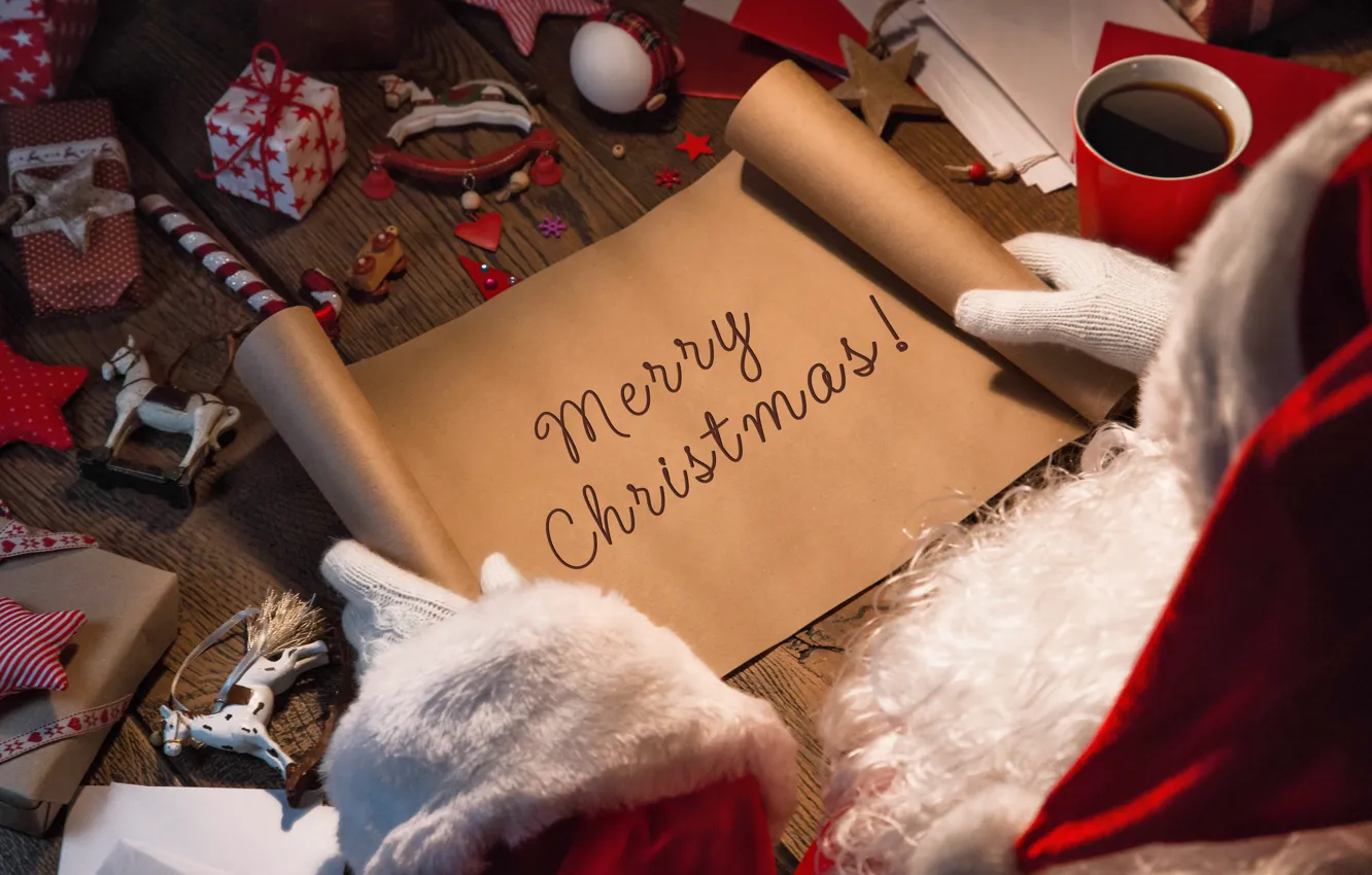 Фото обои Новый Год, Рождество, christmas, merry christmas, gift, letter, decoration, xmas, santa