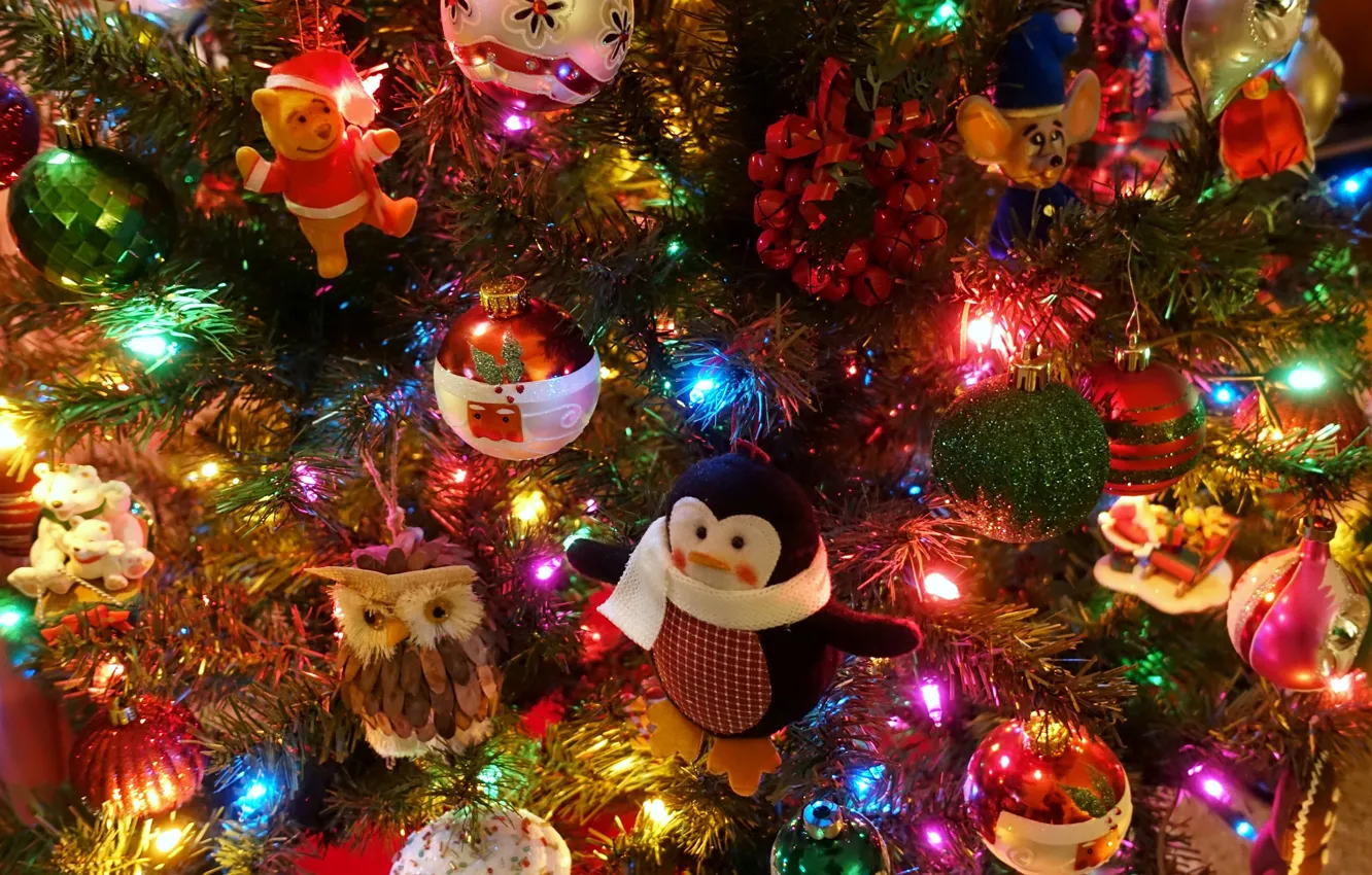 Фото обои украшения, игрушки, Рождество, Новый год, ёлка