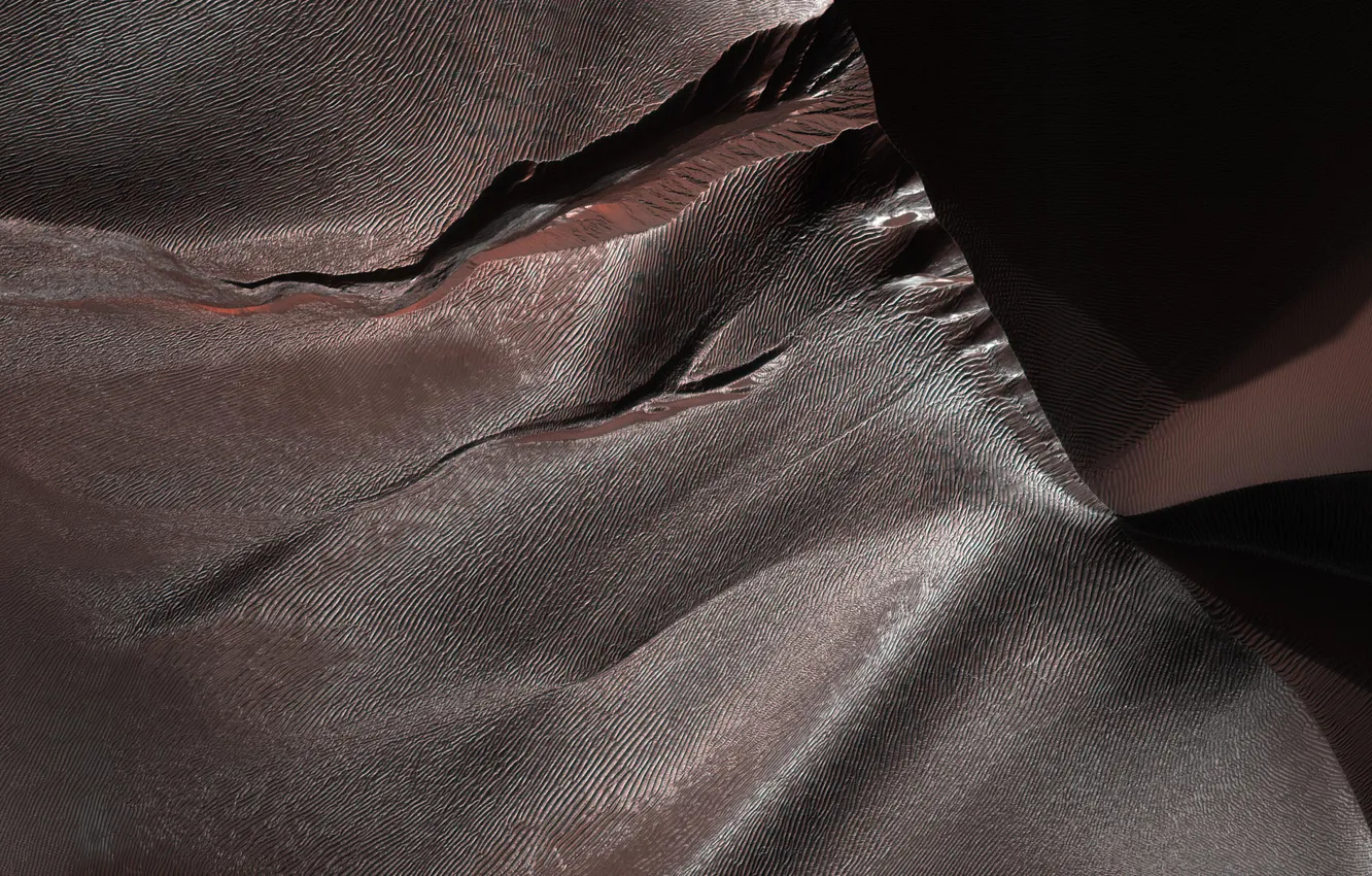 Фото обои кратер, Марс, песчанные дюны