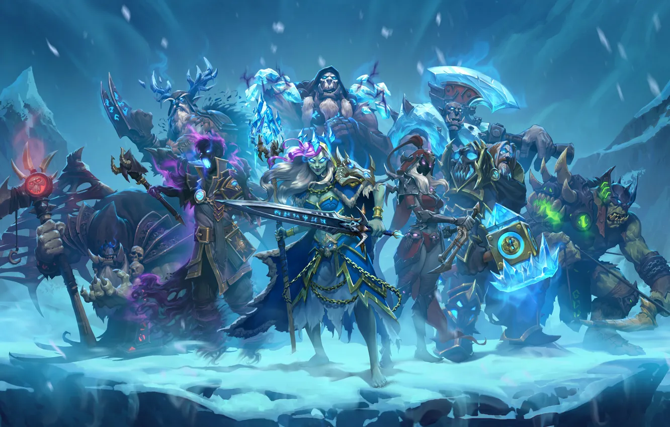 Oboi Axe Sword Ice Warcraft Warhammer Armor Ken Blade Warrior Ork Hearthstone Heroes Of Warcraft Wepon Knights Of The Frozen Throne Kartinki Na Rabochij Stol Razdel Igry Skachat