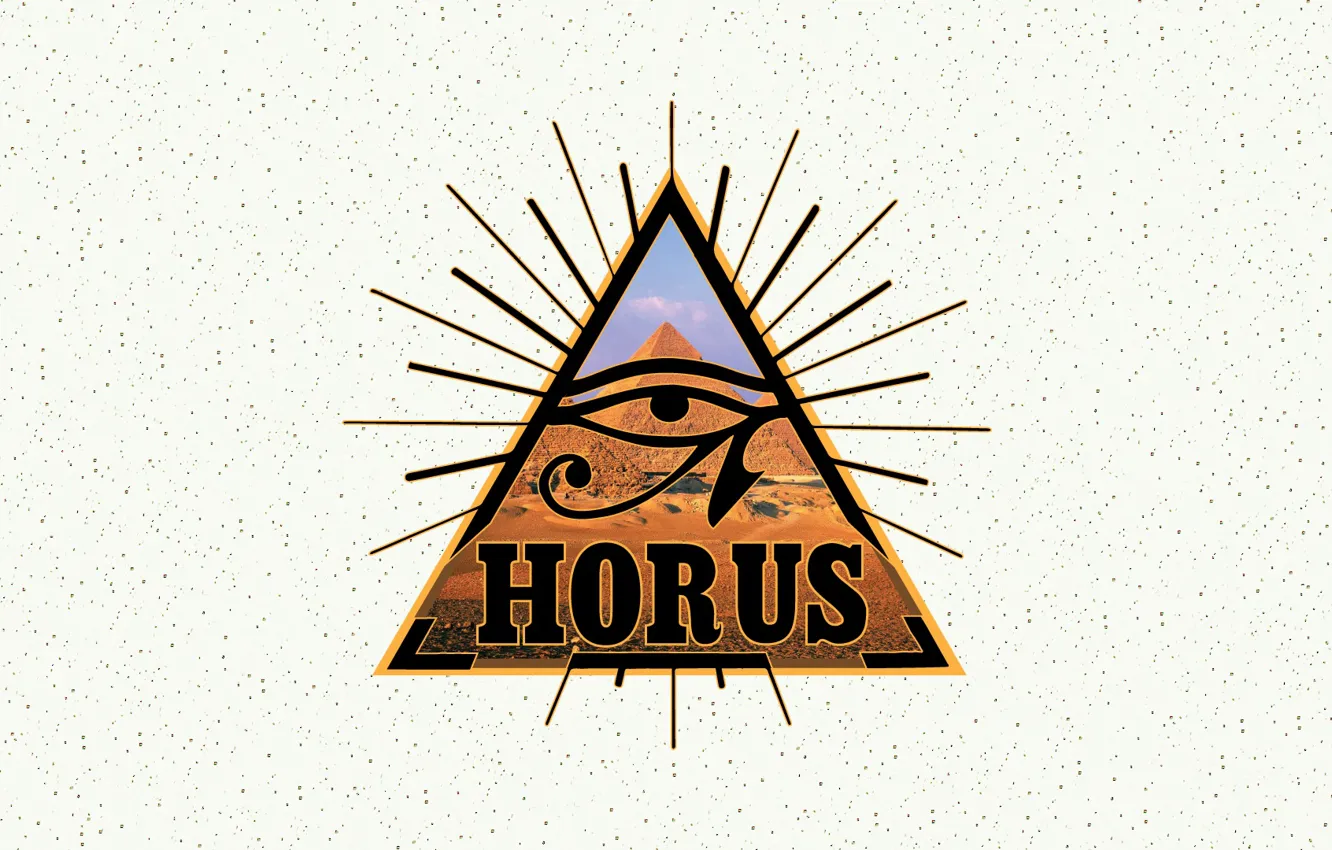 Фото обои Egypt, Eye of Horus, pyramide. 