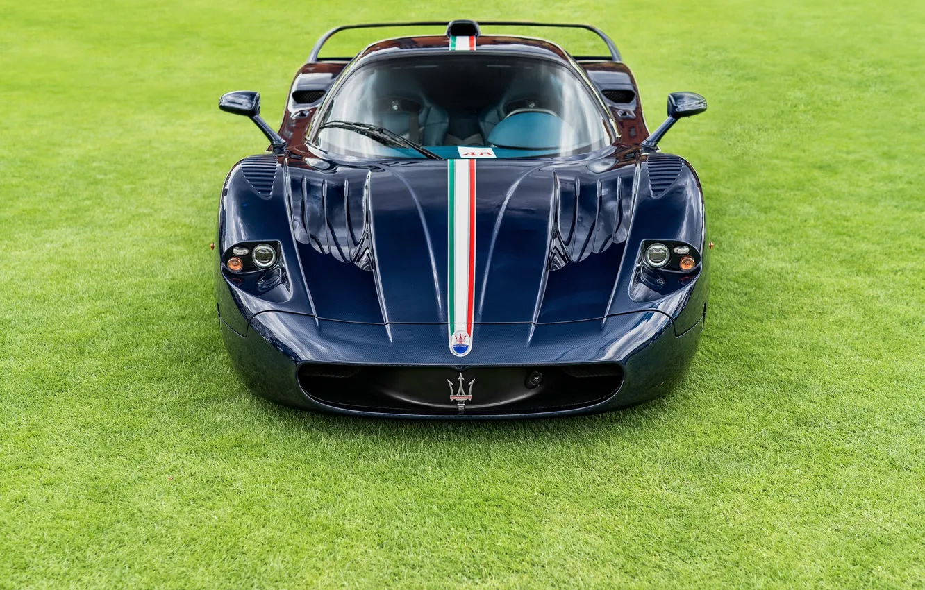 Фото обои гиперкар, Maserati MC12, Blue carbon