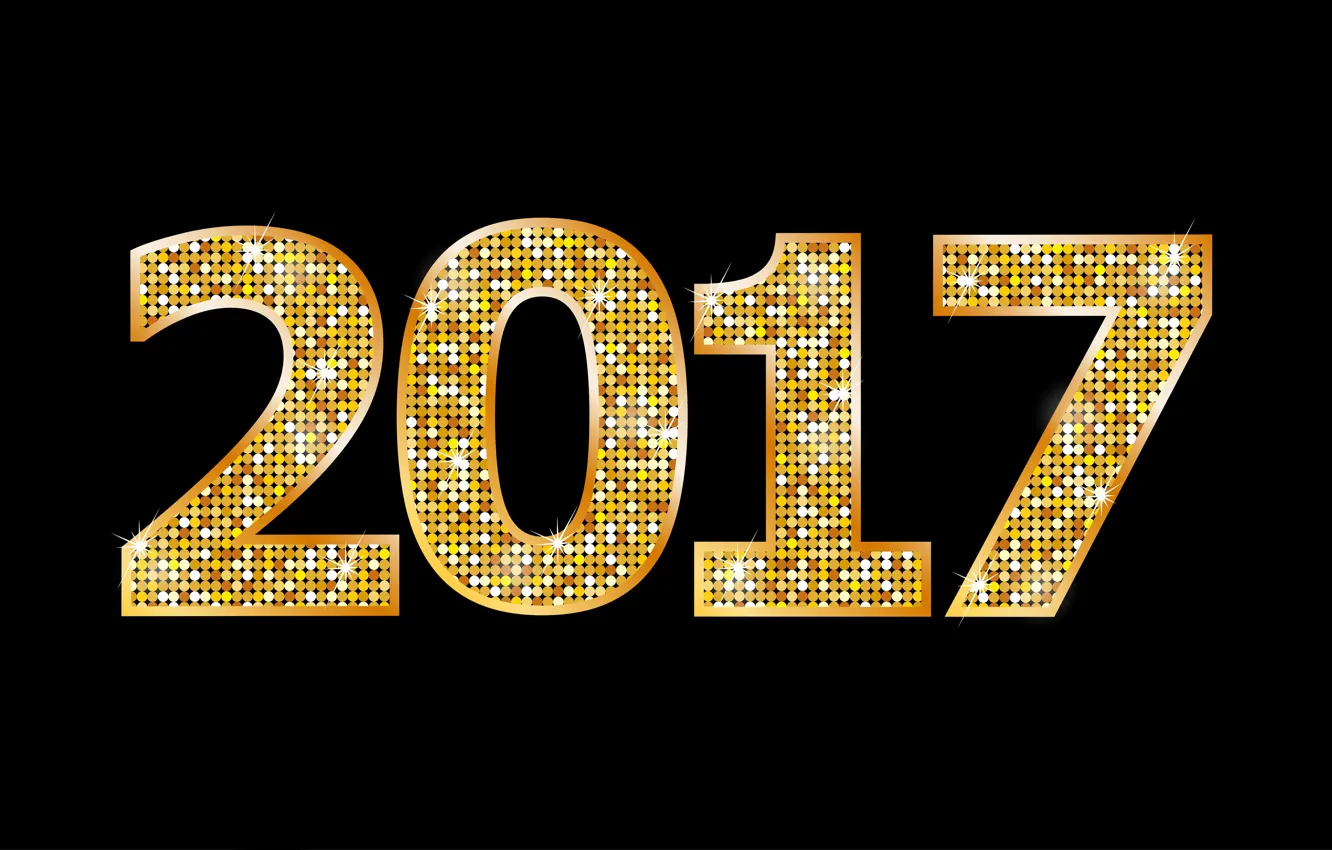 Фото обои Новый Год, golden, new year, happy, decoration, 2017, holiday celebration