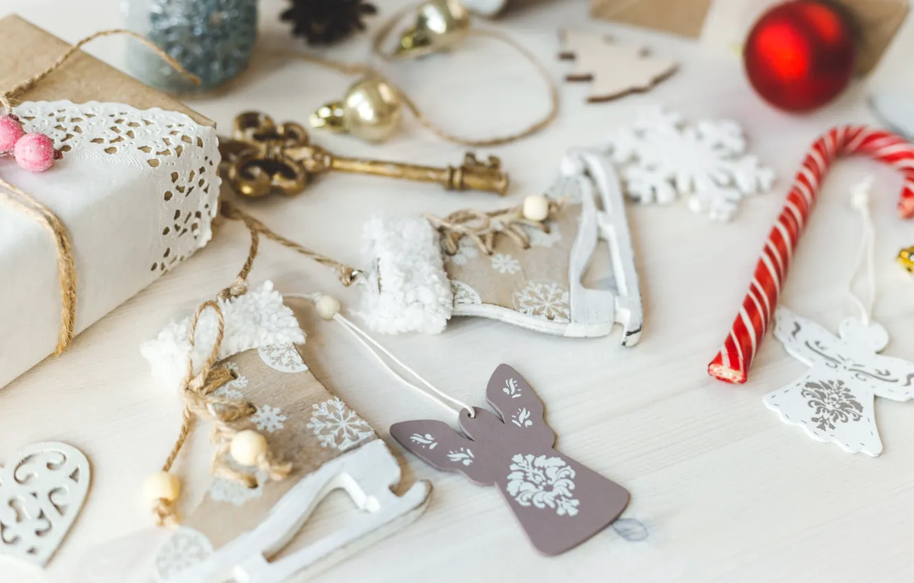 Фото обои Новый Год, Рождество, white, vintage, merry christmas, decoration, xmas