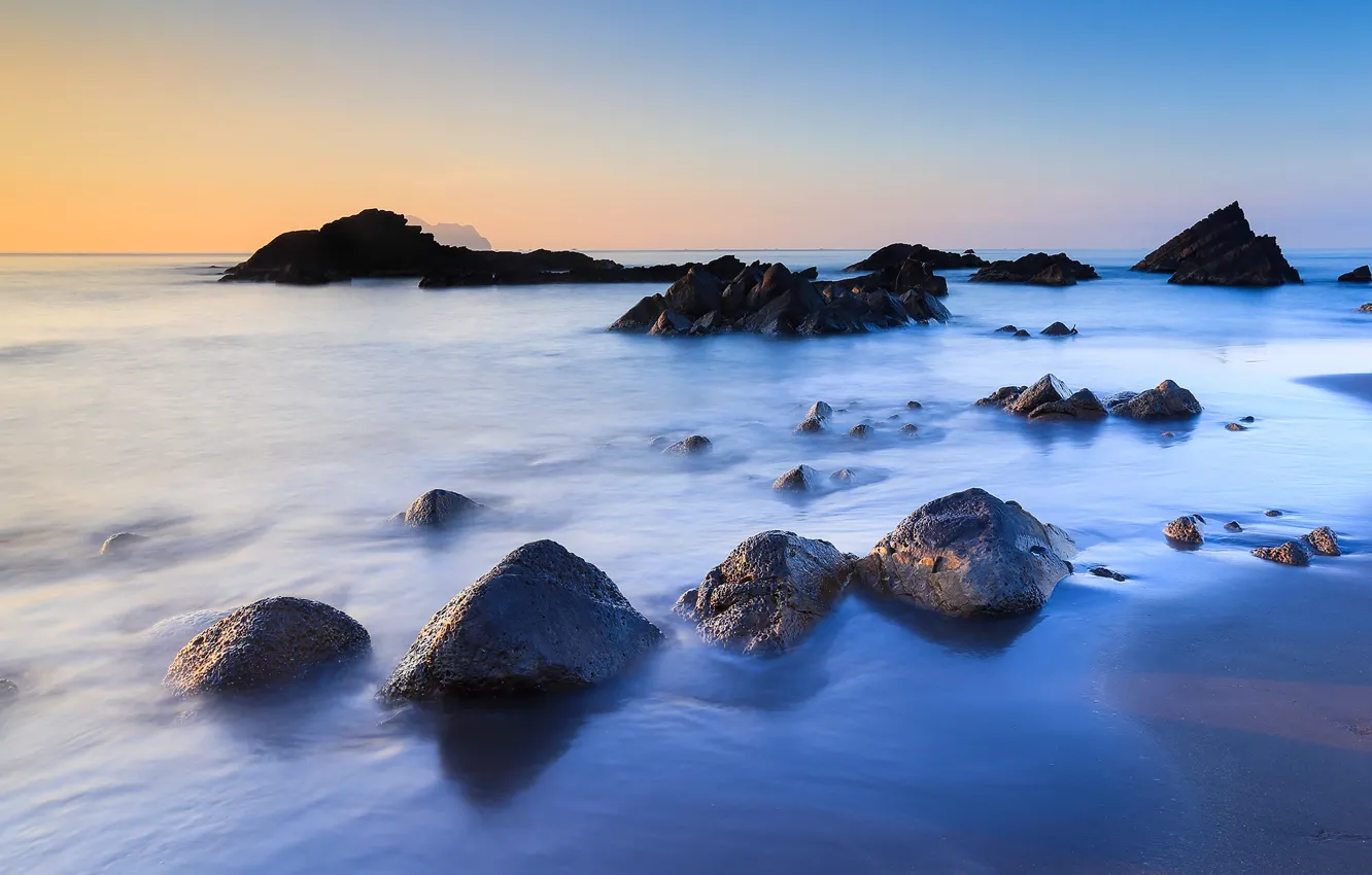 Фото обои море, камни, побережье, outdoor