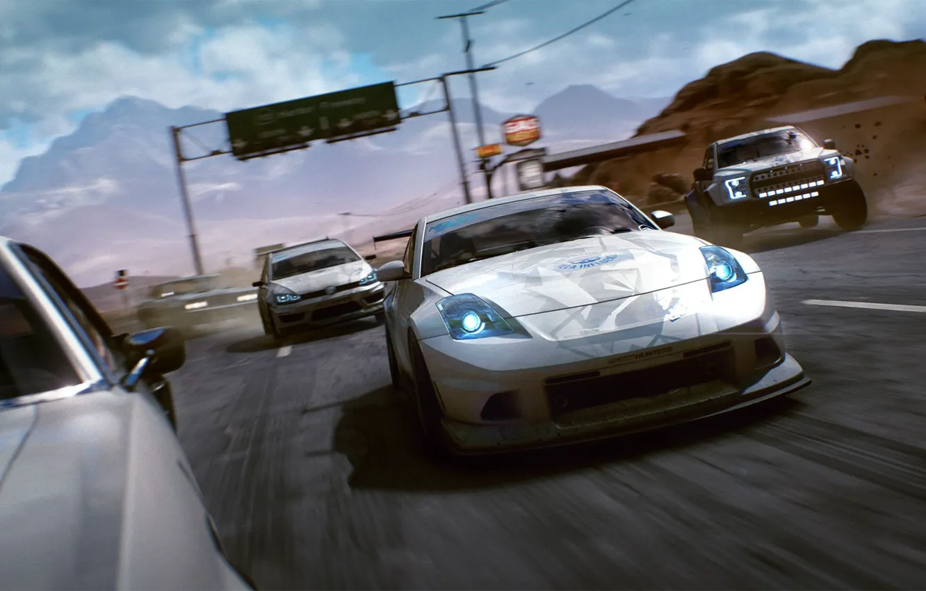 Фото обои Nissan, Race, NFS, Pursuit, Road, Need for Speed: Payback