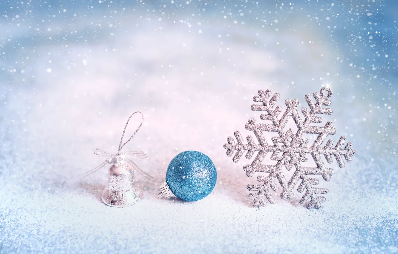Фото обои зима, снег, украшения, снежинки, Новый Год, Рождество, happy, Christmas, winter, snow, New Year, Merry Christmas, …